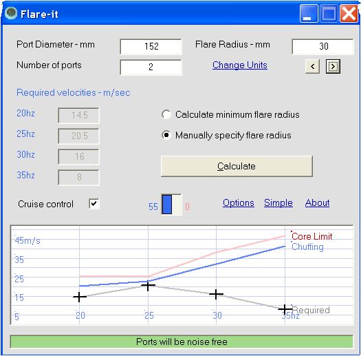 Port airspeed analysis using the flare-it software