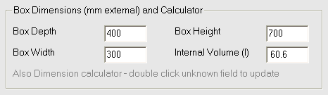 Screenshot - Box dimensions area